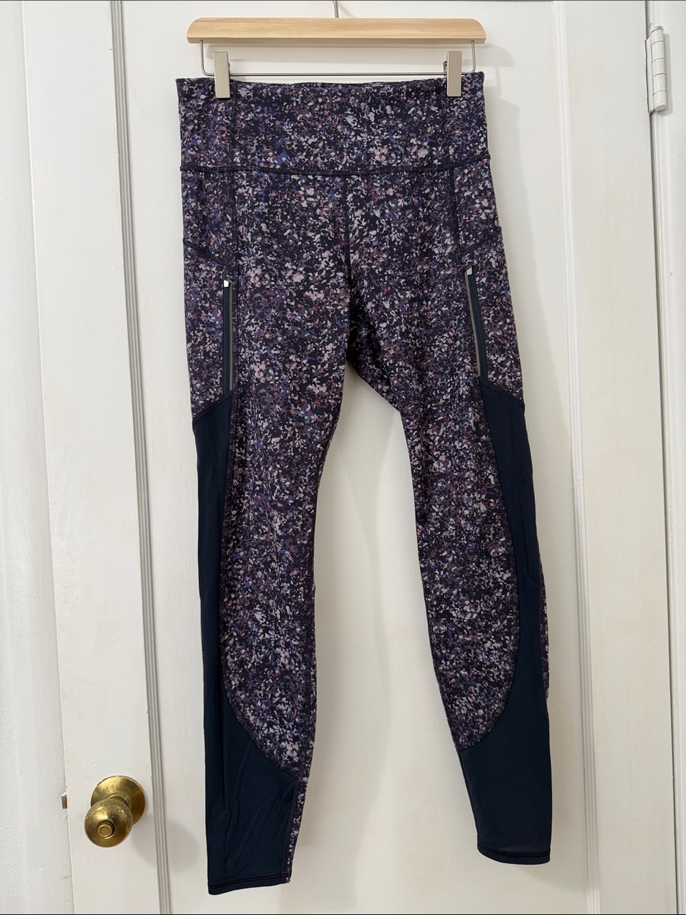 Athleta Rainier Purple Multi Floral Performance Leggings
